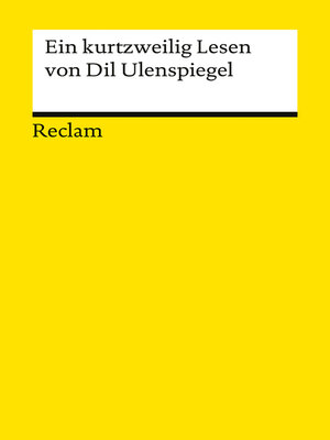 cover image of Ein kurtzweilig Lesen von Dil Ulenspiegel